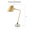 Homeroots 22" Brass Iron Desk Table Lamp With Brass Bell Shade 530923 - alternate 7