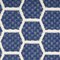 Homeroots 9' X 12' Navy Blue And Ivory Geometric Indoor Outdoor Area Rug 556336 - alternate 9