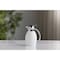 Service Ideas Nicollet Series 0.6-Liter Stainless Vacuum Insulated Carafe with Push Button Lid in Radiant White NIC06BSPBWH - alternate 4