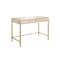 Homeroots 42" White and Gold Mirrored Writing Desk 491463 - alternate 1