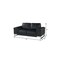 Homeroots 73in Black And Silver Genuine Leather Love Seat 329614 - alternate 10