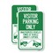 Signmission Parking Restriction Sign Visitor Parking Only, Unauthor, 18'' X 24'', Heavy Gauge Aluminum, 2PK A-1824-2PACK-23367 - alternate 1