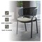 Leisuremod Ervilla Dining Chair in Black Steel Frame with Black Wicker Back and Beige Seat, 2PK ECBL-20BL-BG2 - alternate 10