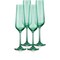Homeroots Set of Four Green Crystal Narrowing Shape Stemmed Flute 485157 - alternate 5