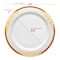 Smarty Had A Party 7.5" White with Burgundy and Gold Harmony Rim Plastic Appetizer/Salad Plates (120 plates), 120PK 647BG-CASE - alternate 10