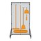 5S Supplies Housekeeping Shadow Board Broom Station V11, Gray / Orange, Broom + Stand, No Text HSB-V11-GRAY/ORANGE-BO-STAND-NO TEXT - alternate 1