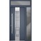 Vdomdoors Steel Door Deux 0757 Gray Graphite Sidelight and Transom Window Stainless Inserts Single Modern Pai DEUX0757EXD-GRE-W36+12 x H80+16-Right-hand Inswing - alternate 6