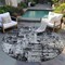 Homeroots 8' Black And Gray Round Abstract Washable Indoor Outdoor Area Rug 597934 - alternate 8