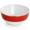 Martha Stewart Gold Rimmed 12 Piece Fine Ceramic Dinnerware Set in Red 97244.12 - alternate 7