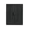 Homeroots Set Of Two Black Wood Corner Accent Cabinet With Two Doors 719685 - alternate 1