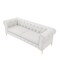 Homeroots 87" White Faux Leather Chesterfield Solid Wood Sofa 543943 - alternate 9