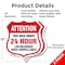 Signmission 24 Hour Surveillance Shield Sign Attenti, 12 inch X 12 inch, Aluminum Metal Sign, 2PK SHI-A-2PACK-12-349 - alternate 6