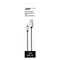 Powerzone Charging Cable, Braided Cable  Aluminum Alloy, Black  White Braided Cable, 3 ft L KL-029X-1M-TYPE C - alternate 3