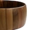 Gibson Elite 3 Piece Acacia Wood Salad Bowl and Spoon Set in Brown 78975.03 - alternate 8