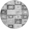 Homeroots 8' Gray And Charcoal Round Geometric Washable Indoor Outdoor Area Rug 605039 - alternate 9