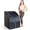 Topmaster Compact Infrared Home Sauna Kit, 1050W, Foldable Chair, Zipped Access, 140 DegF, Black TMSAUIN48BLK - alternate 1