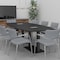 Skutchi Designs Boat Conference Table With Power Unit, 48 in W, 96 in L, Grey HAR-BOT-48x96-DOU.BK-U779-NA - alternate 9