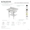 Kingston Brass 36-Inch Carrara Marble Console Sink with Brass Legs and Shelf, 8-Inch, 3-Hole KVPB3630MBB7 - alternate 2