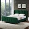 Homeroots Hunter Green Solid Wood Queen Tufted Upholstered Velvet Bed Frame 544854 - alternate 9