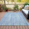 Homeroots 9' X 12' Mint Green And Ivory Striped Washable Indoor Outdoor Area Rug 631549 - alternate 9