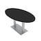 Skutchi Designs Oval Conference Table With Power Unit, 36 in W, 72 in L, Black HAR-OVL-36X72-DOU-U999ST19-NA - alternate 1