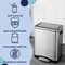Happimess Elmo Rectangular 8-Gallon Double Bucket Trash Can with Soft-Close Lid, Platinum Silver HPM1004A - alternate 10