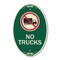 Signmission No Trucks With Graphic Green & Tan, 12 Inch X 18 Inch Designer, Heavy Gauge Aluminum A-OV-G-1218-9809 - alternate 1