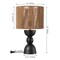 Jonathan Y Sherry 22" Bohemian Coastal Hourglass Totem Resin w/Hand-Woven Paper Rope Drum Shade LED Table, 2PK JYL5513C-SET2 - alternate 9