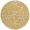 Homeroots 8' Gold And Ivory Round Geometric Washable Indoor Outdoor Area Rug 612871 - alternate 9