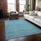 Homeroots 3' X 5' Teal Blue And Navy Blue Geometric Washable Indoor Outdoor Area Rug 613590 - alternate 9