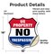 Signmission No Trespassing Shield Sign U.S. Property, 18 Inch X 18 Inch, Vinyl Decal SHI-D-18-411 - alternate 5