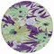 Homeroots 8' Purple And Lavender Round Floral Washable Indoor Outdoor Area Rug 610994 - alternate 9