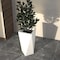 Leisuremod Aloe Handcrafted Fiberstone & MgO Clay Square Tapered Planter with Cover & Weather-Resistant AP29W - alternate 7
