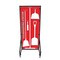 5S Supplies Housekeeping Shadow Board Broom Station V5, Red / White Shadows, No Broom + Stand HSB-V5-RED/WHITE-BO-STAND - alternate 1