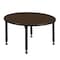 Regency Round Kee Height Adjustable Classroom Activity Table, 48 in W, 48 in L, Neo Walnut TB48RNDNWAPBK - alternate 5
