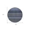 Homeroots 8' Denim Blue And Gray Round Striped Washable Indoor Outdoor Area Rug 577765 - alternate 7