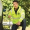 Game Workwear Full Zip Hi-Vis Hoodie, 100% Spun Polyester Fleece, Hi Vis Lime, S 825 - alternate 1