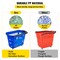 Vevor Plastic Rolling Shopping Trolley Basket On Wheels 6PCS 39L with Handle Red, 6PK LB-B027-8 - alternate 7