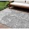 Homeroots 8' X 10' Gray And Ivory Abstract Washable Indoor Outdoor Area Rug 612746 - alternate 1
