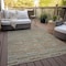 Homeroots 9' X 12' Orange Copper And Gray Striped Washable Indoor Outdoor Area Rug 587924 - alternate 9