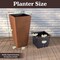 Pure Garden 2-Pack 22.4IN Tall Outdoor Planters for Porch or Patio Decor Bronze Finish 50-PL9942-BRZ - alternate 9