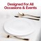 Smarty Had A Party Solid White Organic Round Plastic Dinnerware Value Set (120 Dinner Plates + 120 Salad Plates), 240PK 930WVP-CASE - alternate 11