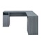Homeroots 60" Gray Wood L Shape Computer Desk With Two Drawers 723778 - alternate 6