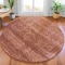 Homeroots 8' Pink And Ivory Round Geometric Washable Indoor Outdoor Area Rug 630509 - alternate 5
