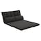 Homeroots 45" Gray Futon Convertible Sleeper Loveseat and Toss Pillows 526470 - alternate 9