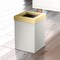 Gatco Modern Square 3 Gal. Wastebasket, Satin Nickel/Brushed Brass Lid 1914B - alternate 4