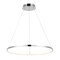 Jonathan Y Brice 23.75" Modern Contemporary Metal Round Integrated LED Pendant, Chrome JYL7203C - alternate 1