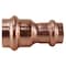 Apollo Coupling with Stop, 3/4 x 1/2 in, Press Fit, Copper, 300 psi Pressure XPRC3412 - alternate 1