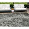 Homeroots 10' X 14' Charcoal Ikat Washable Indoor Outdoor Area Rug 576982 - alternate 1