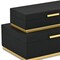 Homeroots Set of Two Black And Gold Striped Nesting Storage Boxes With Lids, 2PK 712925 - alternate 10